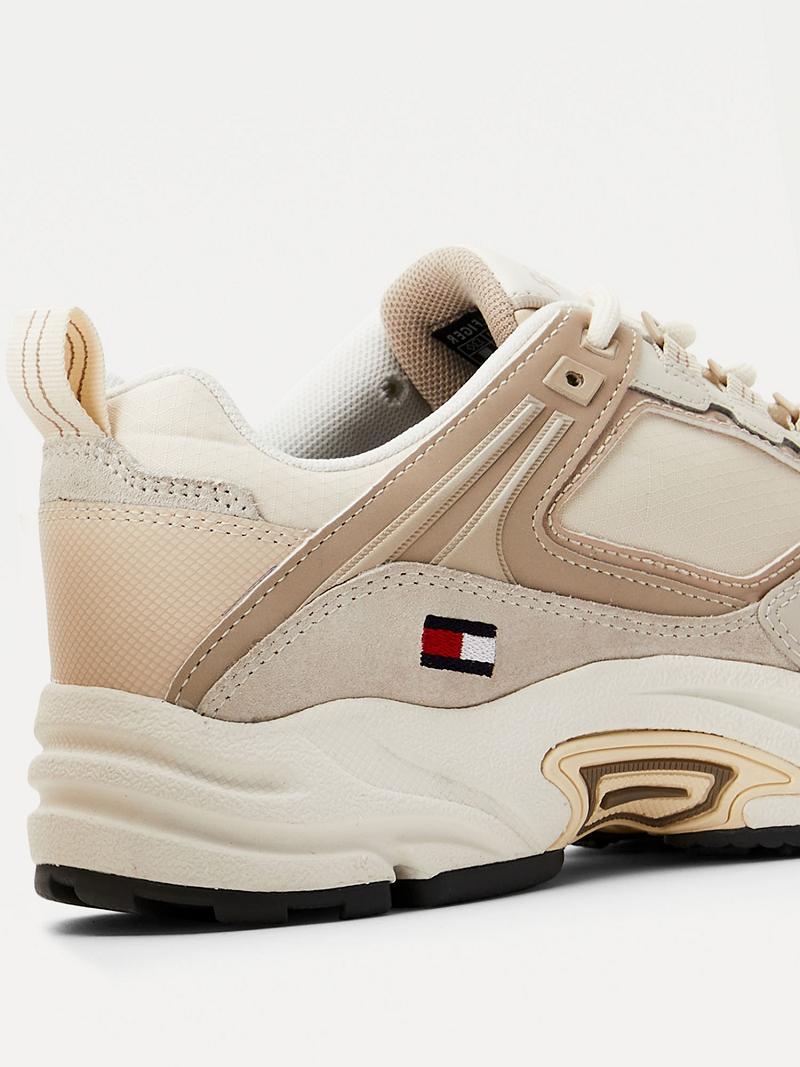 Beige Women's Tommy Hilfiger Archive Varsity Sneakers | AU_W21626