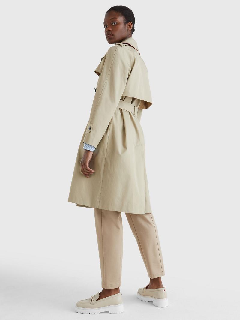 Beige Women's Tommy Hilfiger Classic Trench Coats | AU_W21024