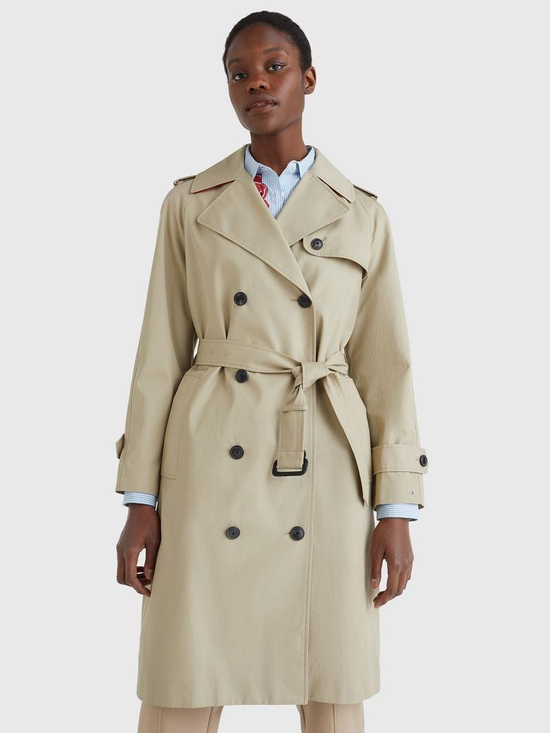 Beige Women\'s Tommy Hilfiger Classic Trench Coats | AU_W21024