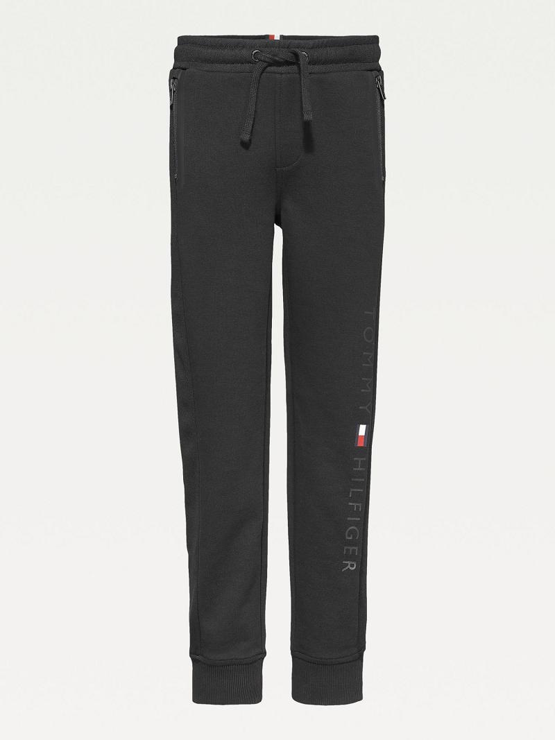 Black Kids\' Tommy Hilfiger Flag Sweatpants | AU_B2120