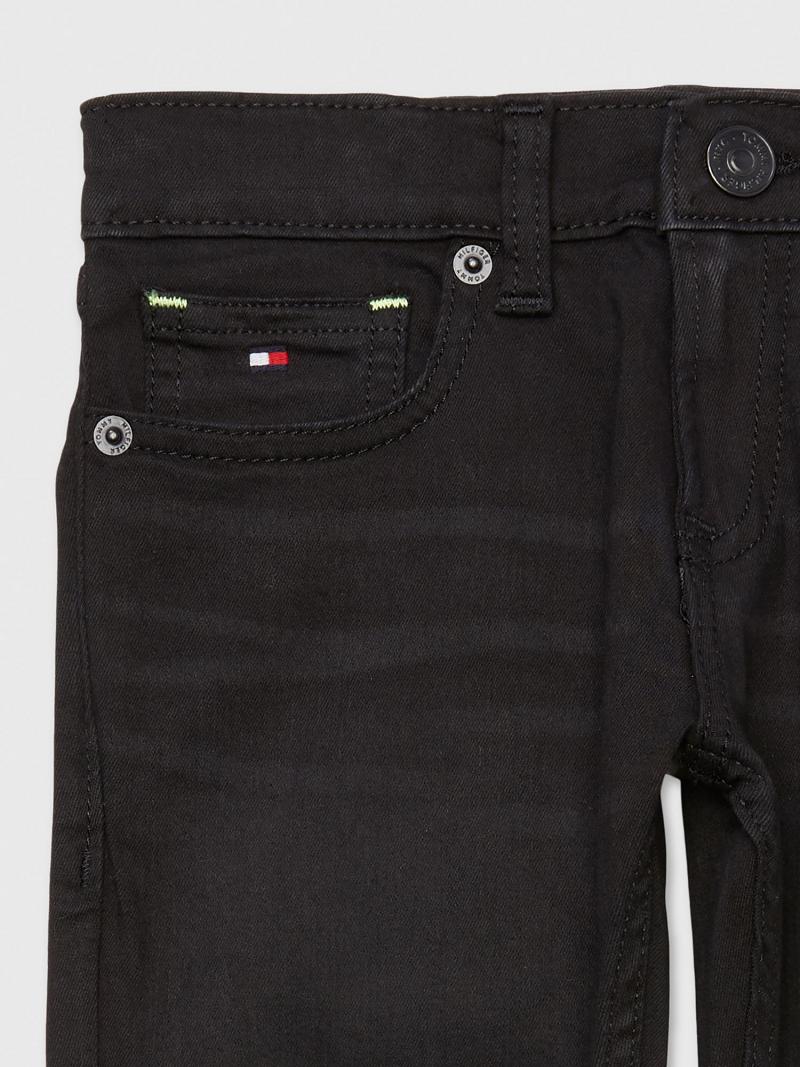 Black Kids' Tommy Hilfiger Straight Jeans | AU_B2051