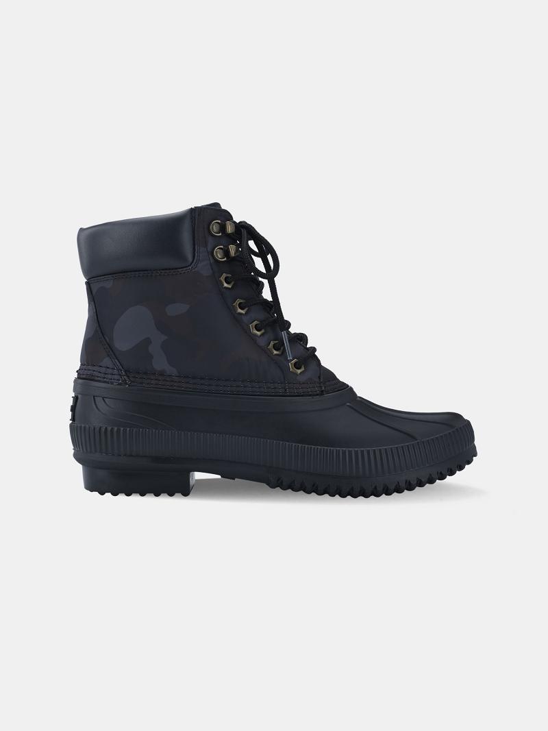 Black Men's Tommy Hilfiger Camo duck Boots | AU_M31683