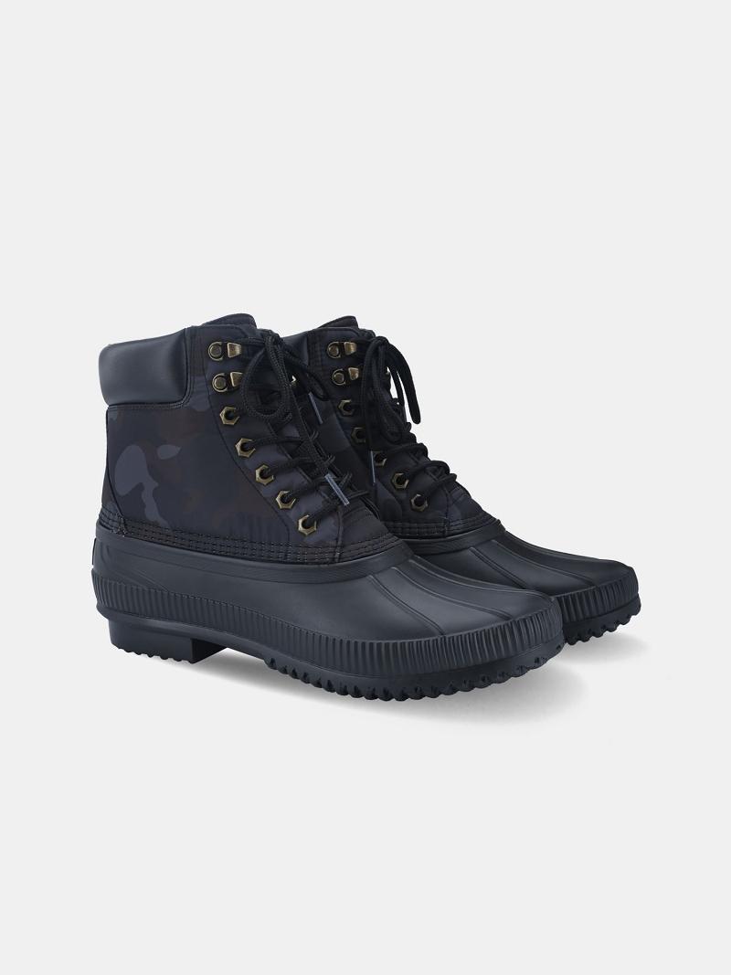 Black Men\'s Tommy Hilfiger Camo duck Boots | AU_M31683