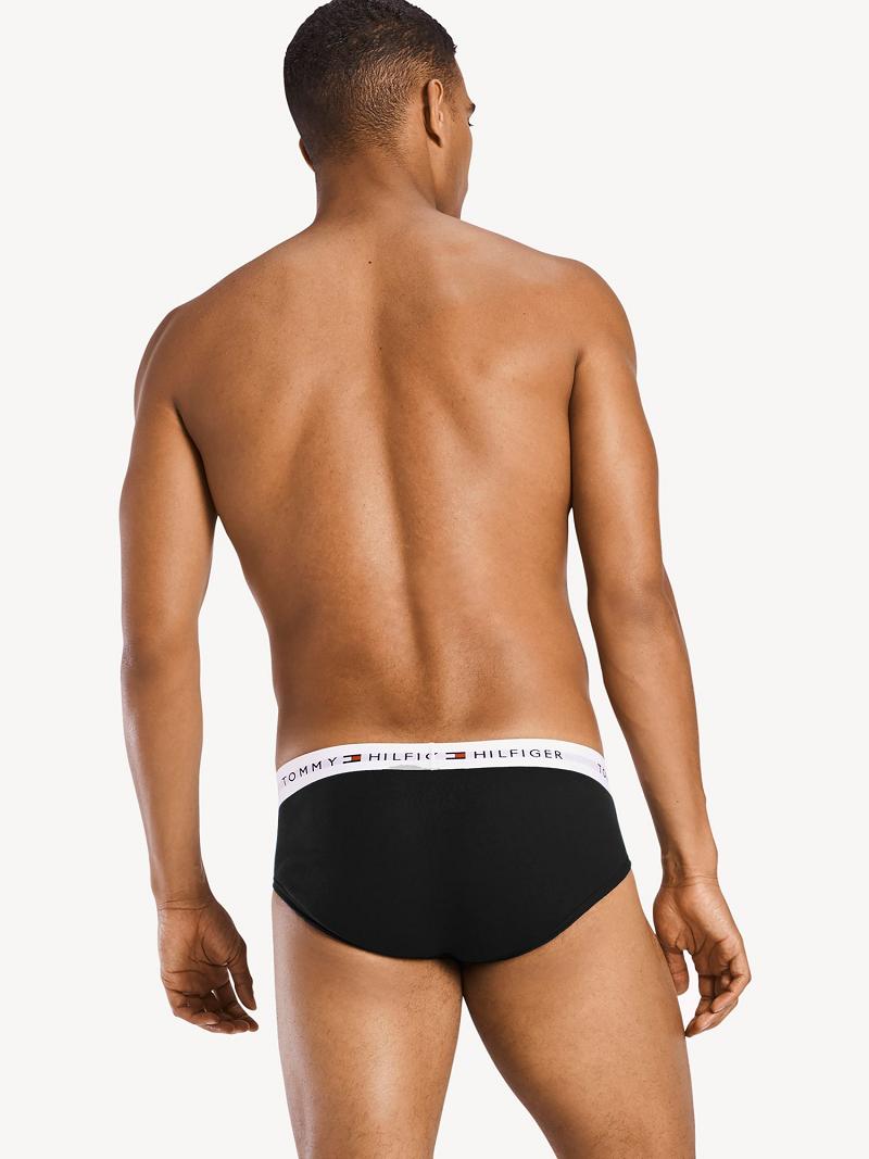 Black Men's Tommy Hilfiger Cotton classics brief 6pk Briefs | AU_M31543