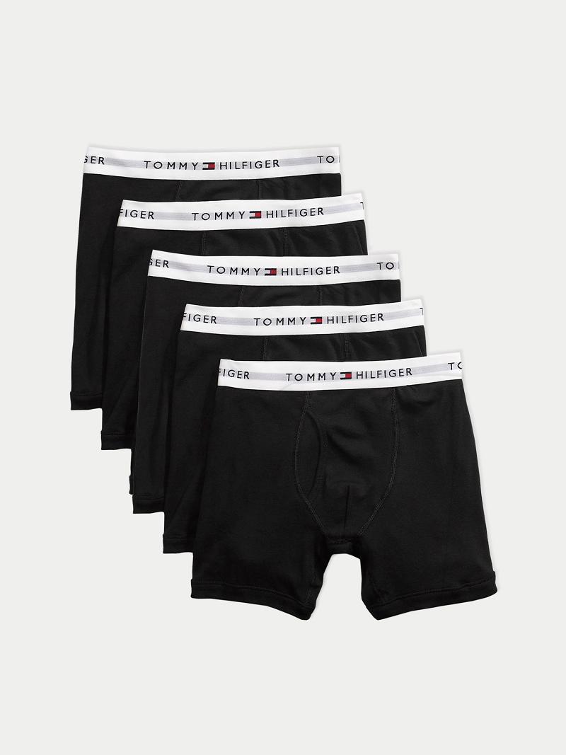 Black Men\'s Tommy Hilfiger Cotton classics boxer brief 5pk Boxer Briefs | AU_M31588