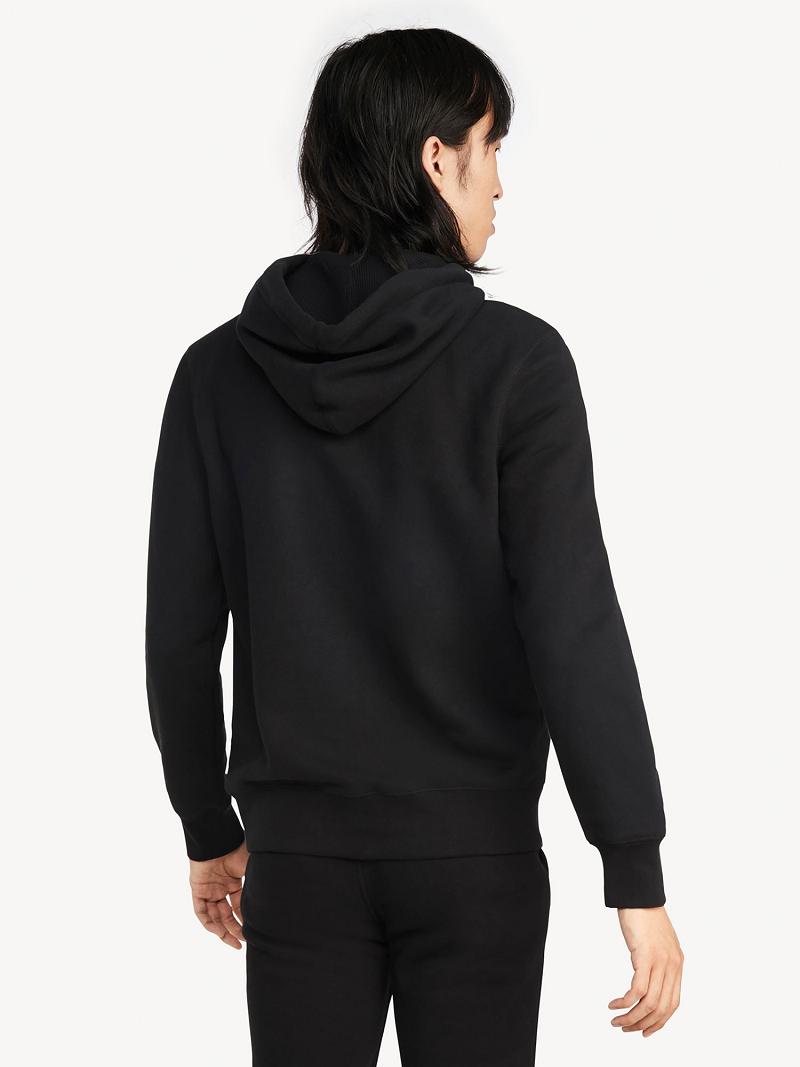 Black Men's Tommy Hilfiger Essential zip Hoodies | AU_M31444