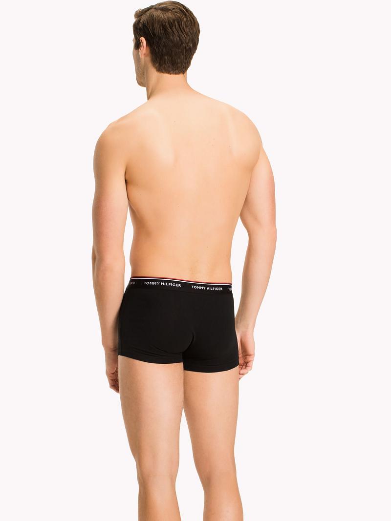 Black Men's Tommy Hilfiger Premium essentials low rise trunk 3pk Trunks | AU_M31527