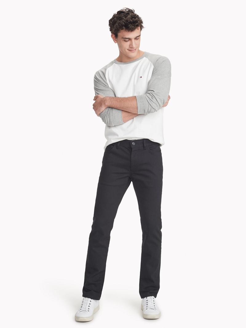 Black Men's Tommy Hilfiger Slim fit essential Jeans | AU_M31377