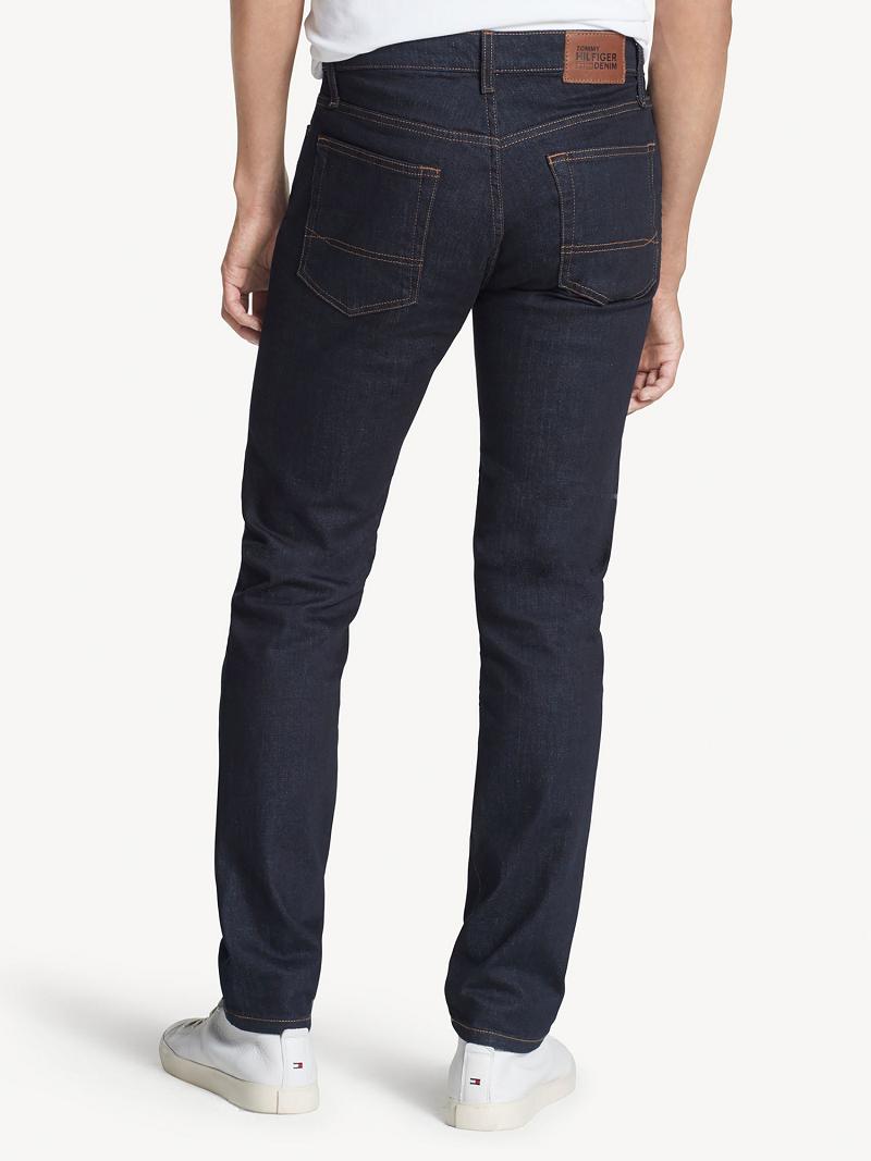 Black Men's Tommy Hilfiger Slim fit essential deep wash Jeans | AU_M31378