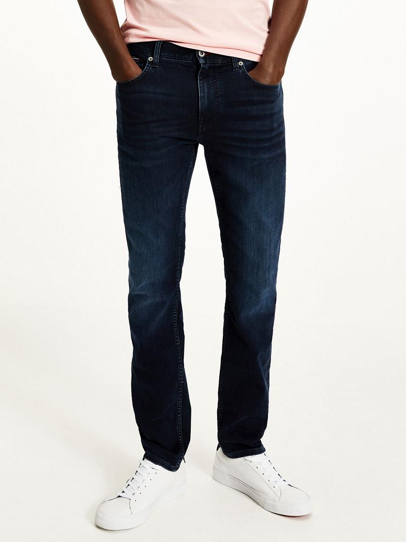 Black Men\'s Tommy Hilfiger Slim fit th flex medium wash Jeans | AU_M31388