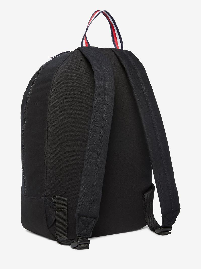 Black Men's Tommy Hilfiger TH Solid Backpack Bags | AU_M31710