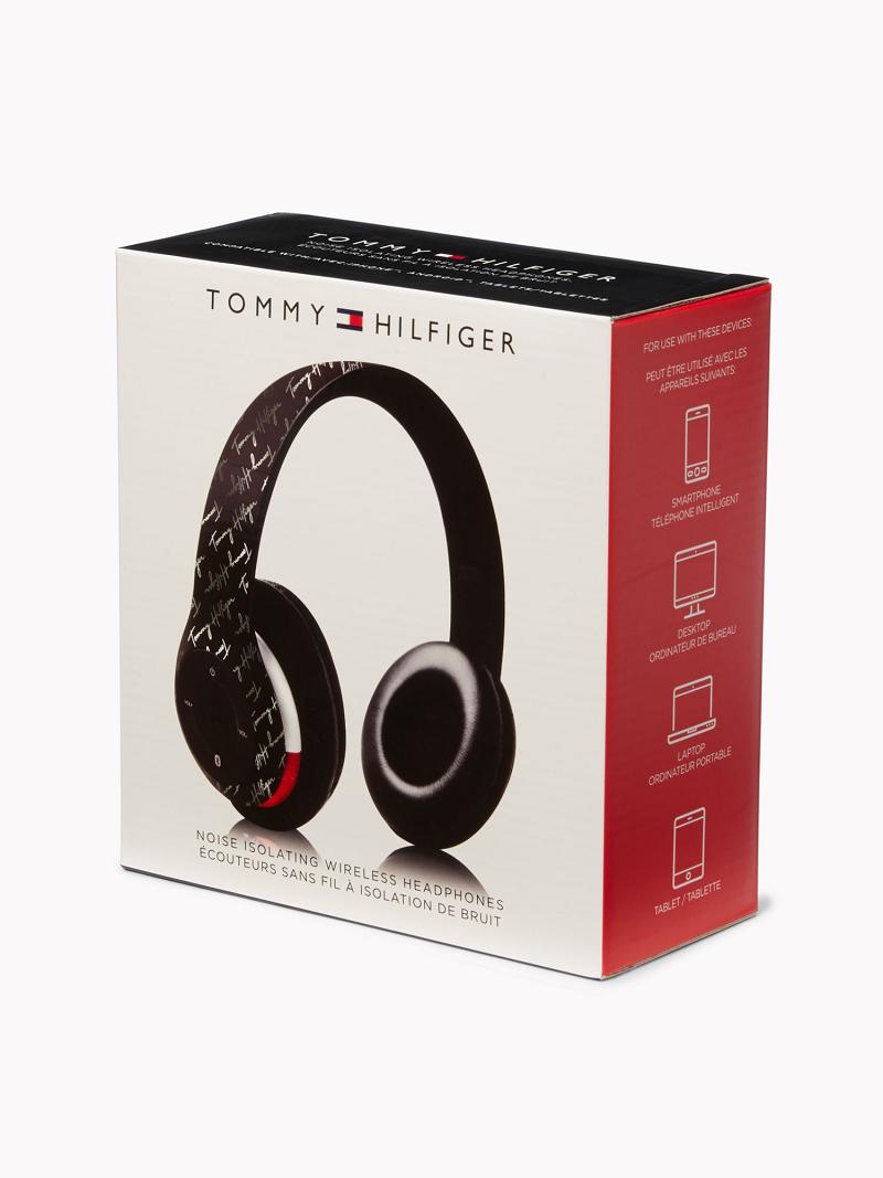 Black Men's Tommy Hilfiger TH Wireless Headphones Technology | AU_M31798