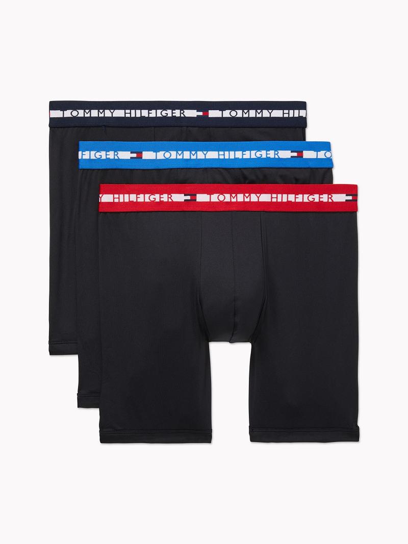 Black Men\'s Tommy Hilfiger Th comfort+ boxer brief 3pk Boxer Briefs | AU_M31611