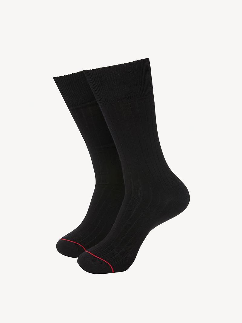 Black Men\'s Tommy Hilfiger Trouser 2PK Socks | AU_M31756