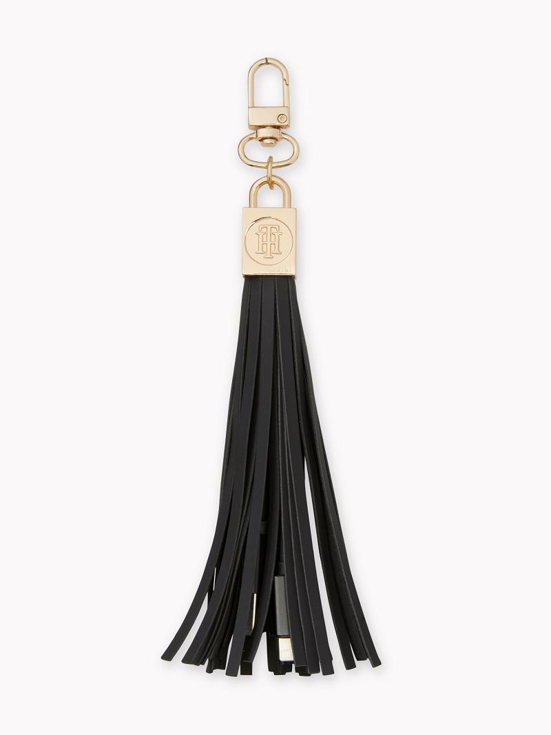 Black Men\'s Tommy Hilfiger USB Tassel Technology | AU_M31799