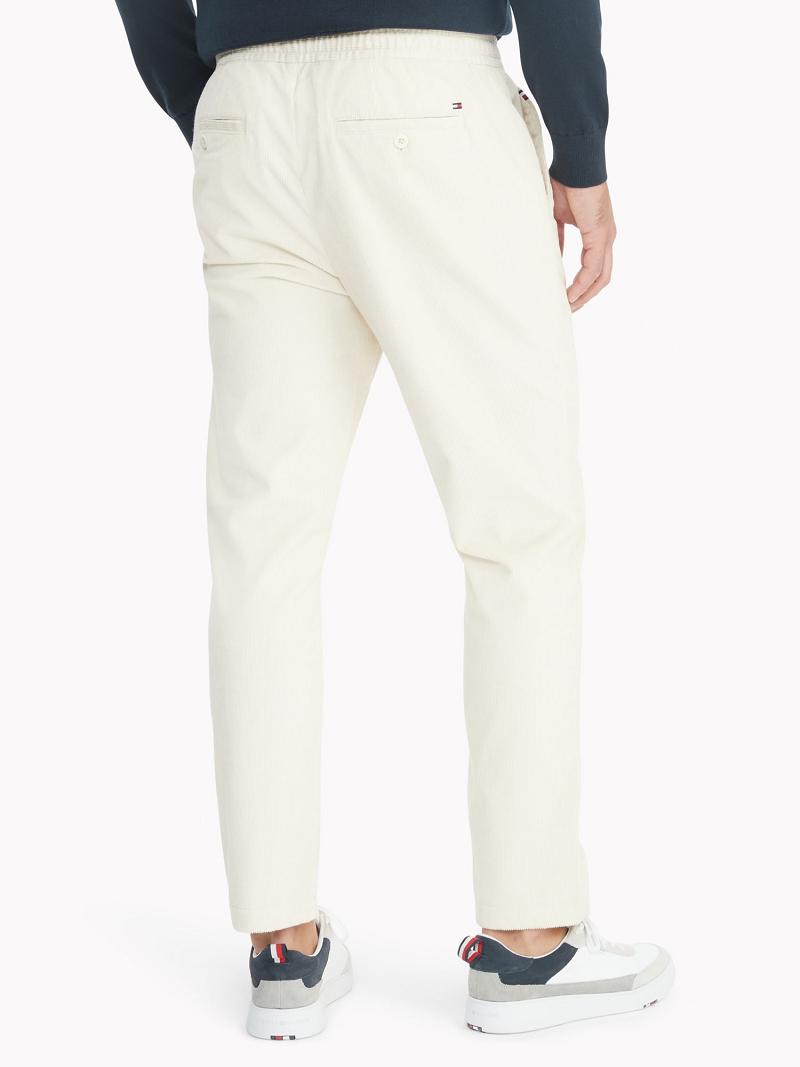 Black / White Men's Tommy Hilfiger Essential corduroy Jogger | AU_M31345