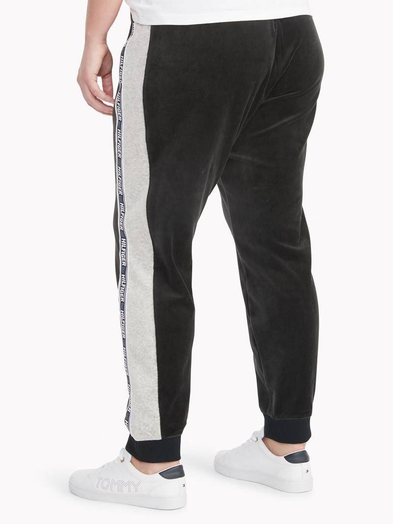 Black Women's Tommy Hilfiger Essential Curve Logo Tape Jogger | AU_W21213