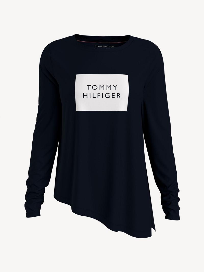 Black Women's Tommy Hilfiger Essential Side-Tie T Shirts | AU_W21450