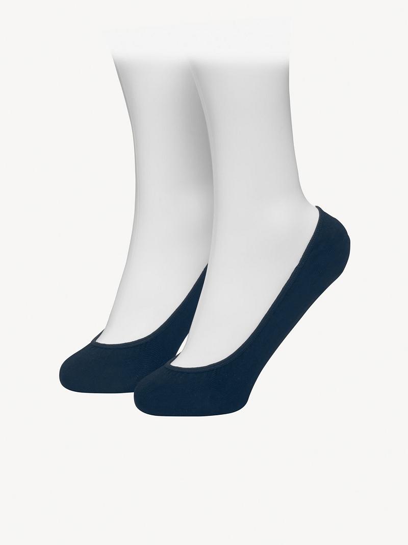 Black Women\'s Tommy Hilfiger Footie 2PK Socks | AU_W21662