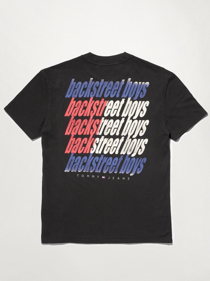 Black Women's Tommy Hilfiger Organic Cotton Backstreet Boys T Shirts | AU_W21464