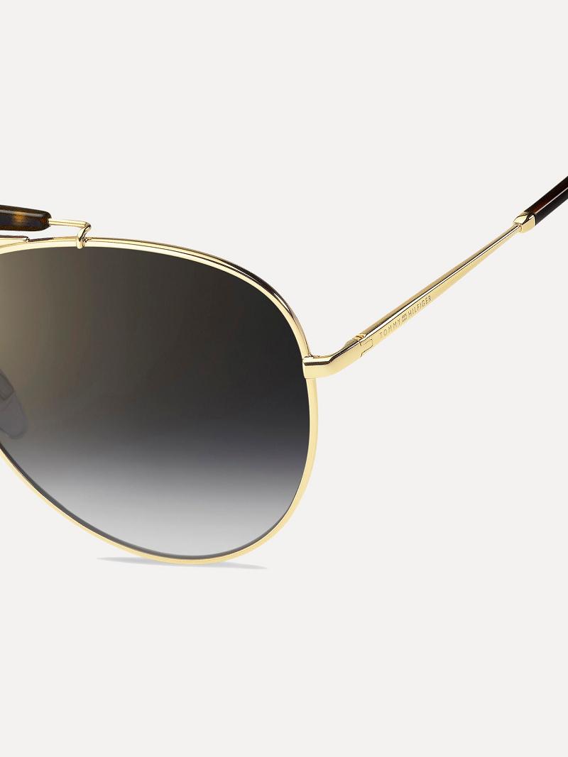 Black Women's Tommy Hilfiger Pilot Sunglasses Sunglasses | AU_W21676