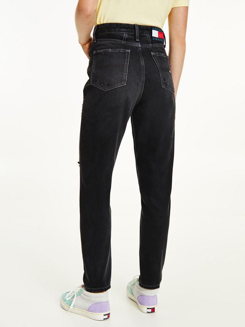 Black Women's Tommy Hilfiger Recycled Mom Fit Jeans | AU_W21206