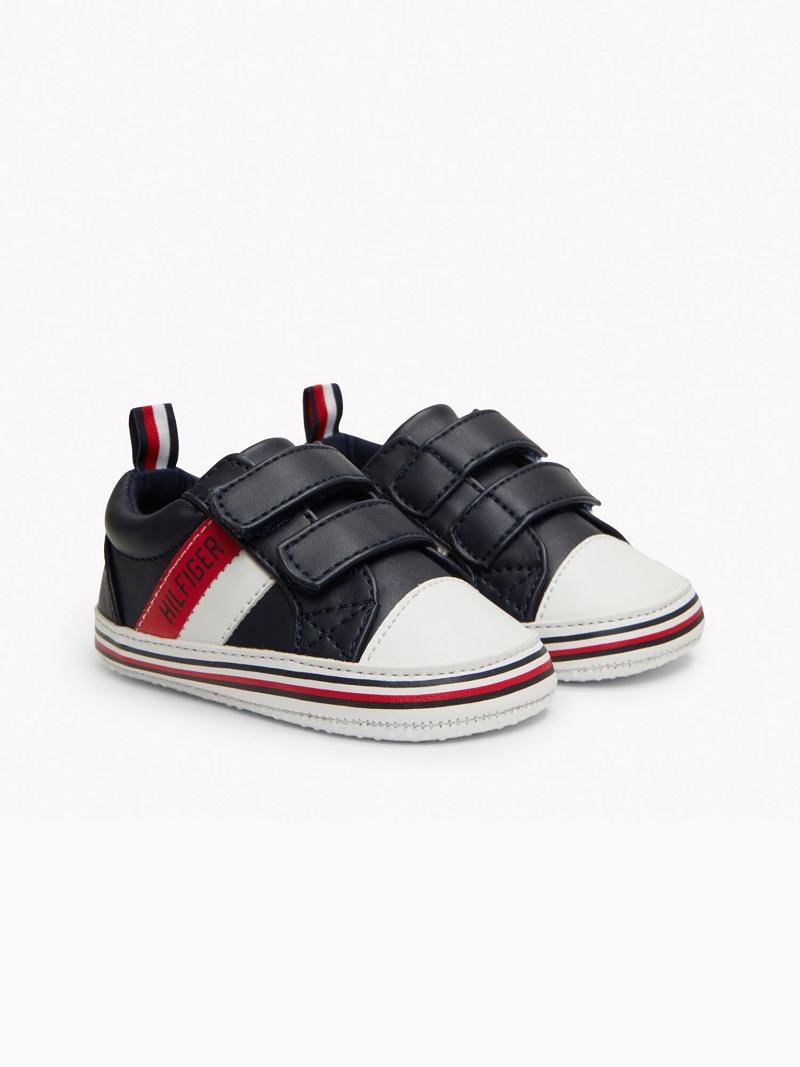 Blue Kids\' Tommy Hilfiger Babies\' Signature Stripe Sneakers | AU_B2234