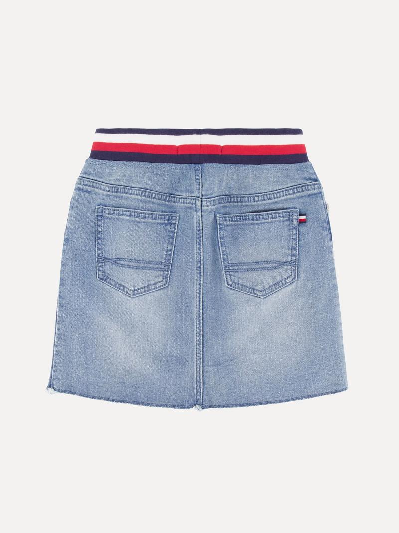 Blue Kids' Tommy Hilfiger Big Pull-On Denim Skirts | AU_G1166