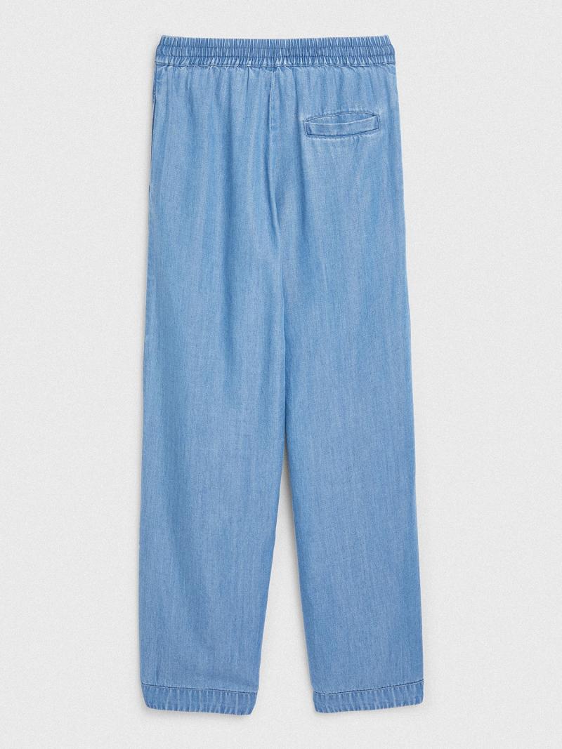 Blue Kids' Tommy Hilfiger Chambray Drawstring Pant Trousers | AU_G1285