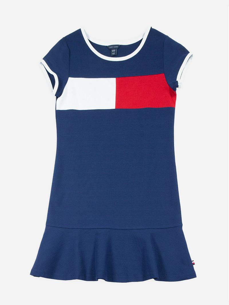 Blue Kids\' Tommy Hilfiger Flag Dresses | AU_G1056