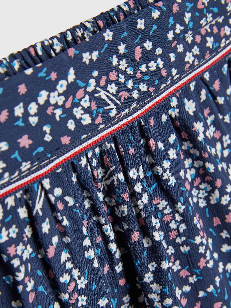 Blue Kids' Tommy Hilfiger Floral Skirts | AU_G1169