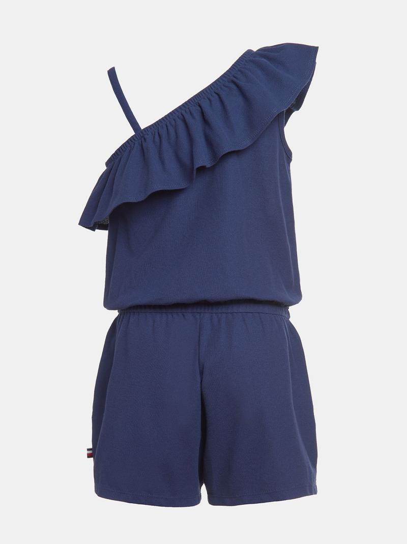 Blue Kids' Tommy Hilfiger One-Shoulder Romper Trousers | AU_G1288