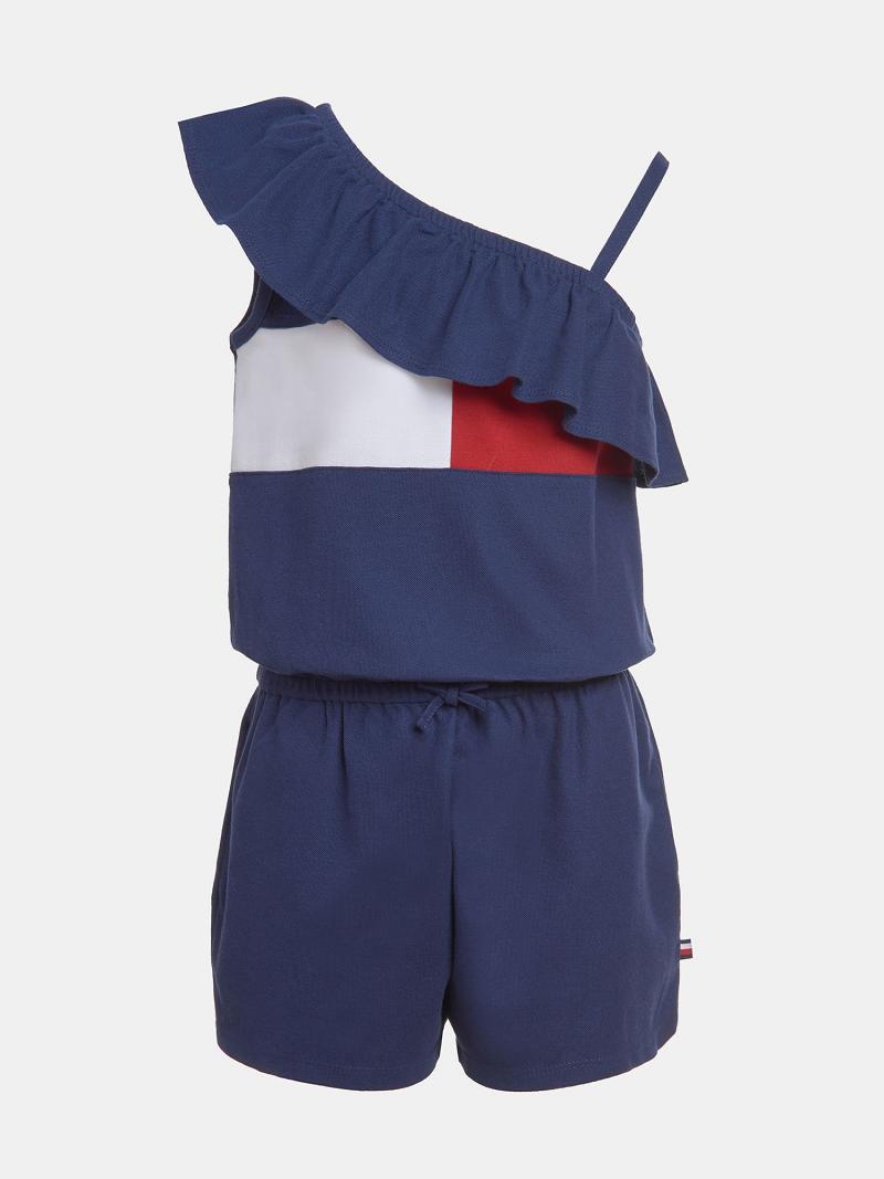 Blue Kids\' Tommy Hilfiger One-Shoulder Romper Trousers | AU_G1288