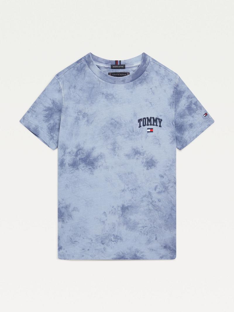 Blue Kids\' Tommy Hilfiger Organic Cotton Tie-Dye T Shirts | AU_B2200