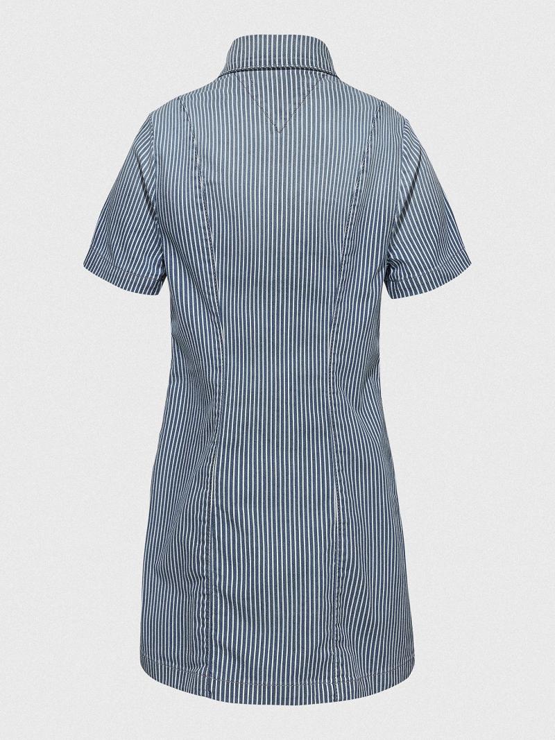 Blue Kids' Tommy Hilfiger Pinstripe Shirtdress Dresses | AU_G1078