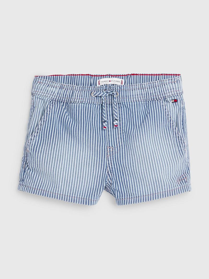 Blue Kids\' Tommy Hilfiger Pinstripe Shorts | AU_G1161