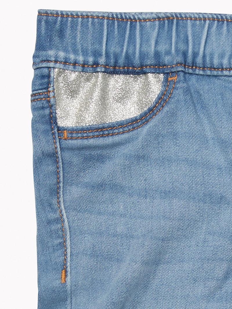 Blue Kids' Tommy Hilfiger Pull-On Glitter Jegging Leggings | AU_G1141