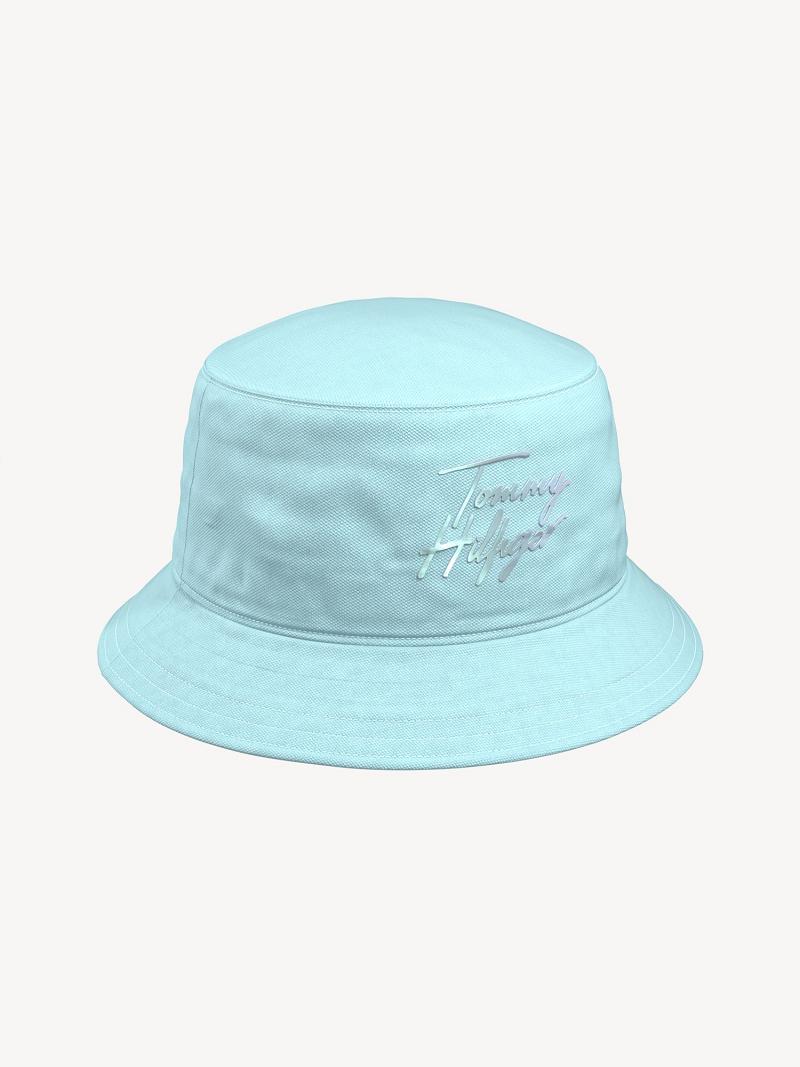 Blue Kids' Tommy Hilfiger Signature Bucket Hats | AU_B2279