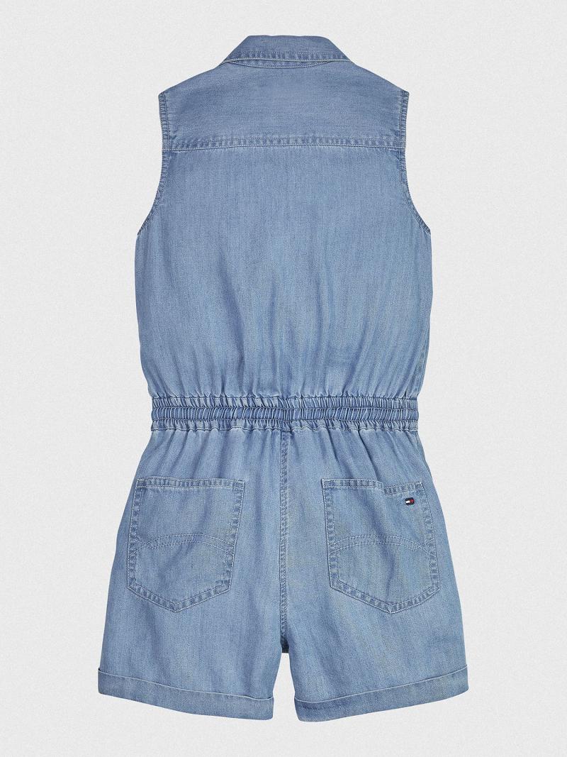 Blue Kids' Tommy Hilfiger Sleeveless Jumpsuit Trousers | AU_G1291