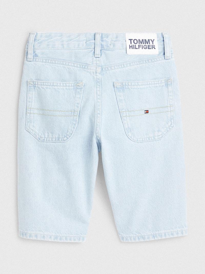 Blue Kids' Tommy Hilfiger Straight Fit Denim Shorts | AU_B2104