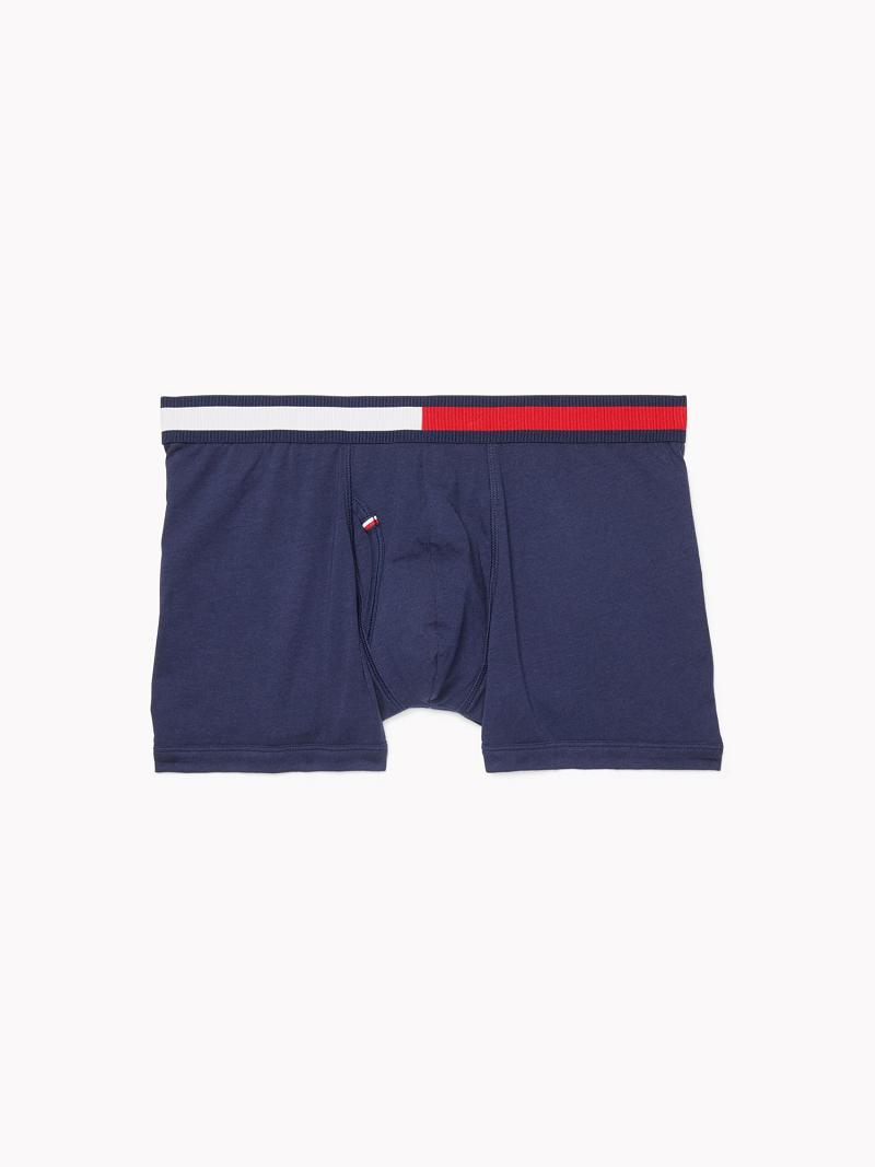 Blue Men\'s Tommy Hilfiger Cool stretch trunk Trunks | AU_M31491