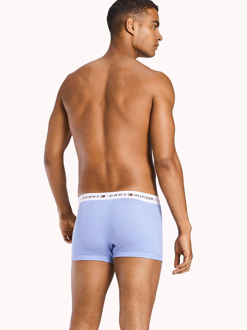 Blue Men's Tommy Hilfiger Cotton classics trunk 3pk Trunks | AU_M31503