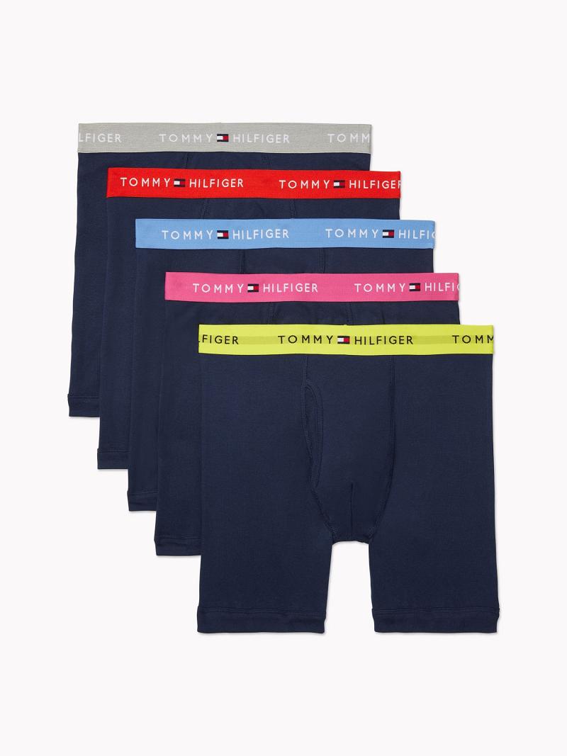 Blue Men\'s Tommy Hilfiger Cotton classics boxer brief 5pk Boxer Briefs | AU_M31586