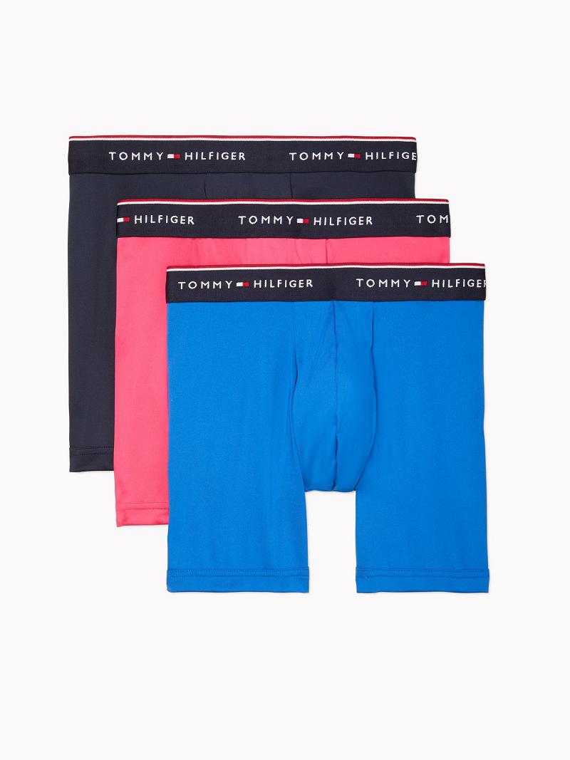 Blue Men\'s Tommy Hilfiger Microfiber boxer brief 3pk Boxer Briefs | AU_M31604