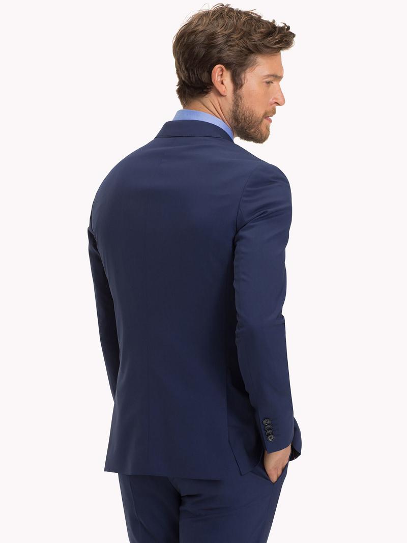 Blue Men's Tommy Hilfiger Slim fit virgin wool Blazers | AU_M31485