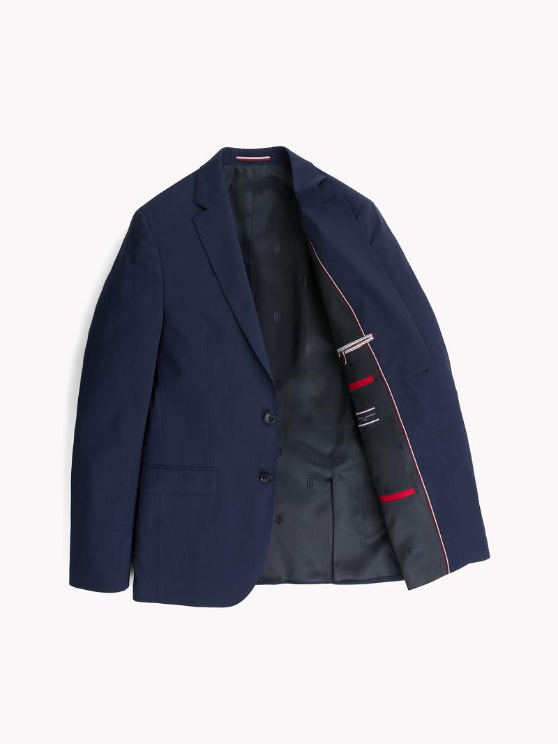 Blue Men's Tommy Hilfiger Slim fit virgin wool Blazers | AU_M31485