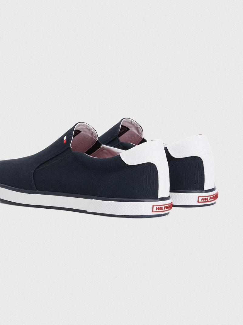 Blue Men's Tommy Hilfiger Slip-on Sneakers | AU_M31629