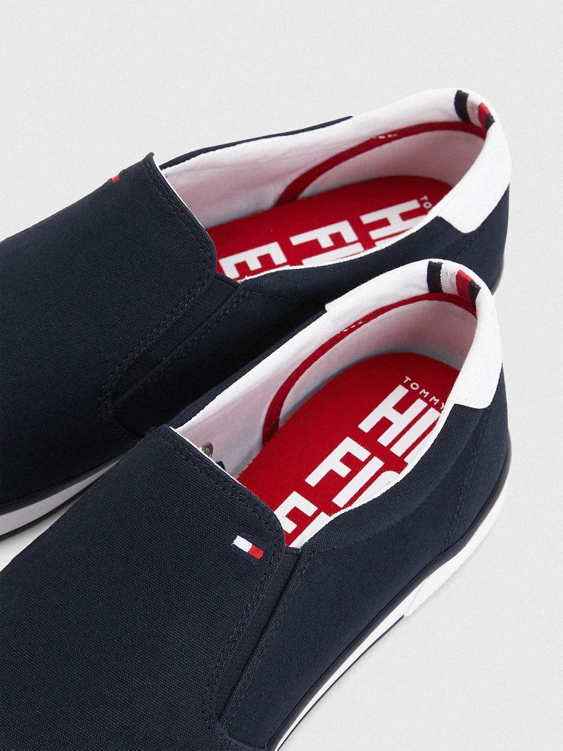 Blue Men's Tommy Hilfiger Slip-on Sneakers | AU_M31629