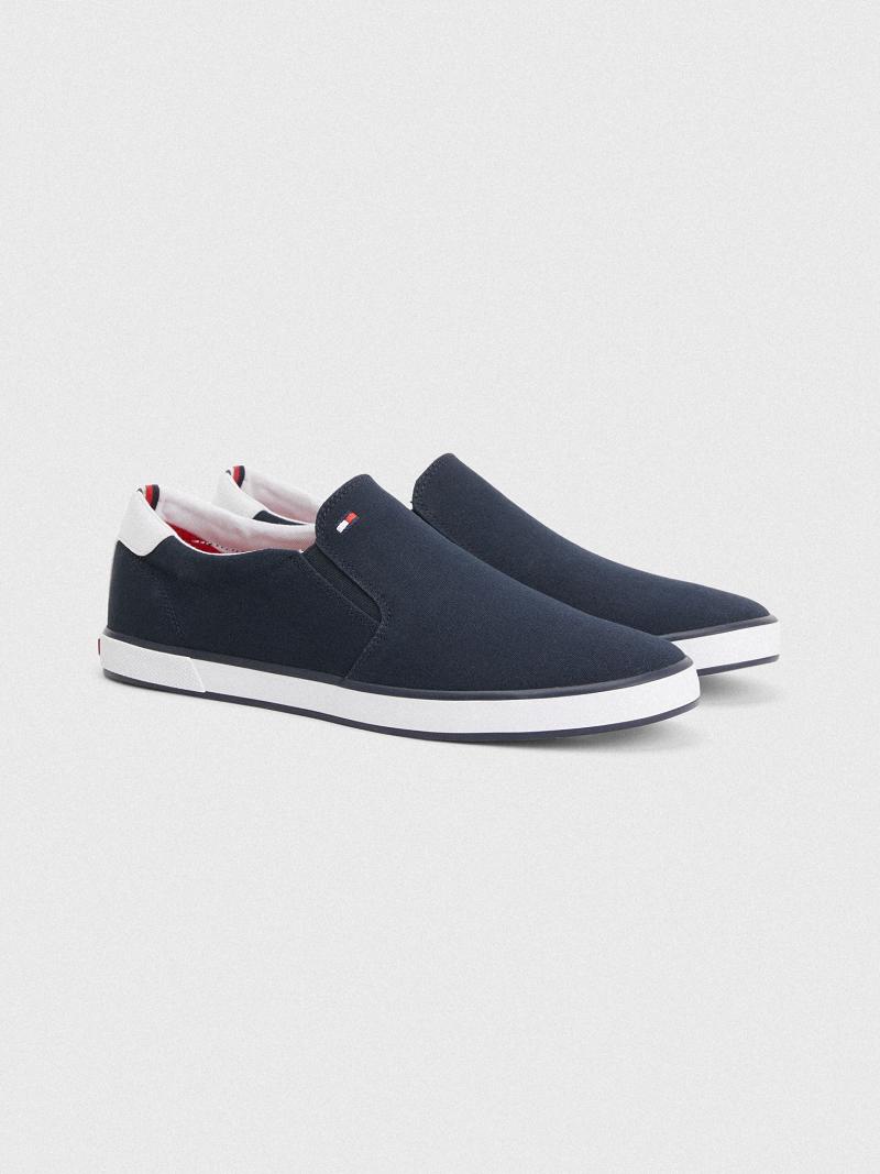 Blue Men\'s Tommy Hilfiger Slip-on Sneakers | AU_M31629