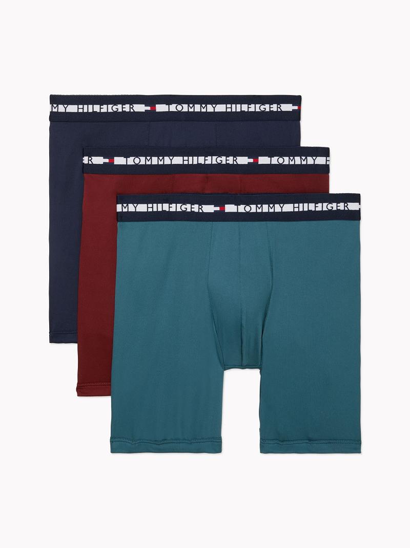 Blue Men\'s Tommy Hilfiger Th comfort+ boxer brief 3pk Boxer Briefs | AU_M31607